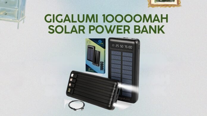 Amazon पर मिलने वाला Gigulumi 10000mAh सोलर पावर बैंक